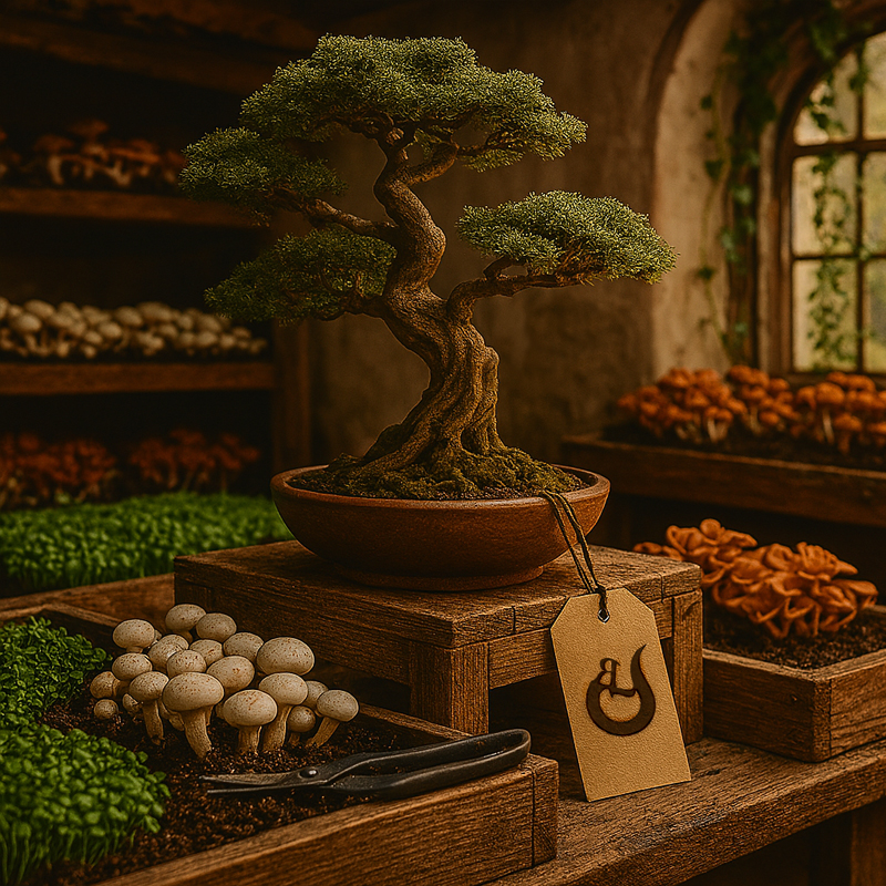 Seeds, Snacks & Secrets — playful mushroom mischief design